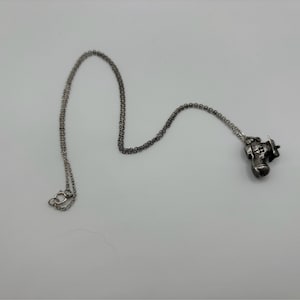 Vintage Sterling Silver Enameled Old Woman in a Shoe Charm Necklace