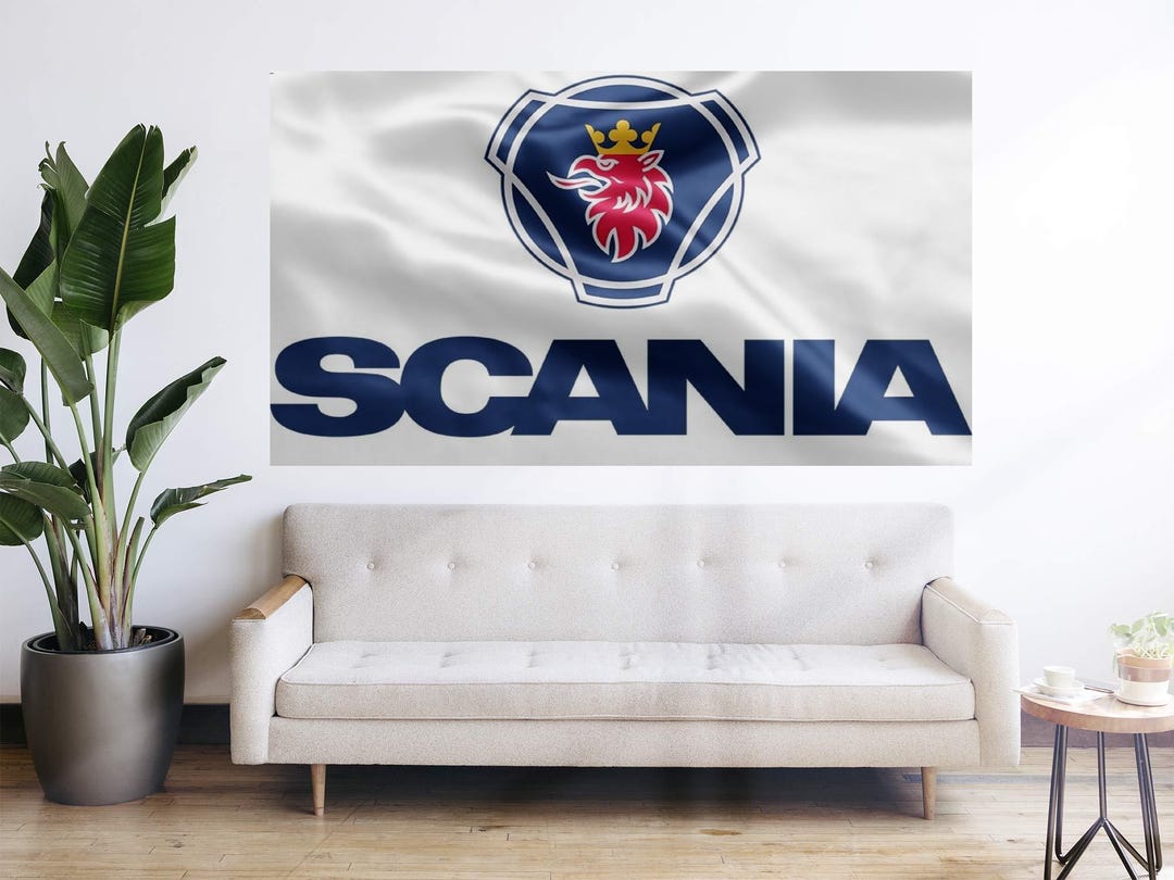 Scania Flag Scania Truck Flag White 3x5 Feet 90 X 150 Cm 3x5 6x4 Large ...