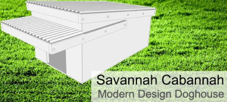 Large Modern Design Dog House Plans FREE Internet delivery image 2