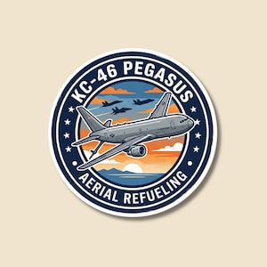 Adesivo KC46 Pegasus - Decalque brilhante para aviação - Adesivo militar