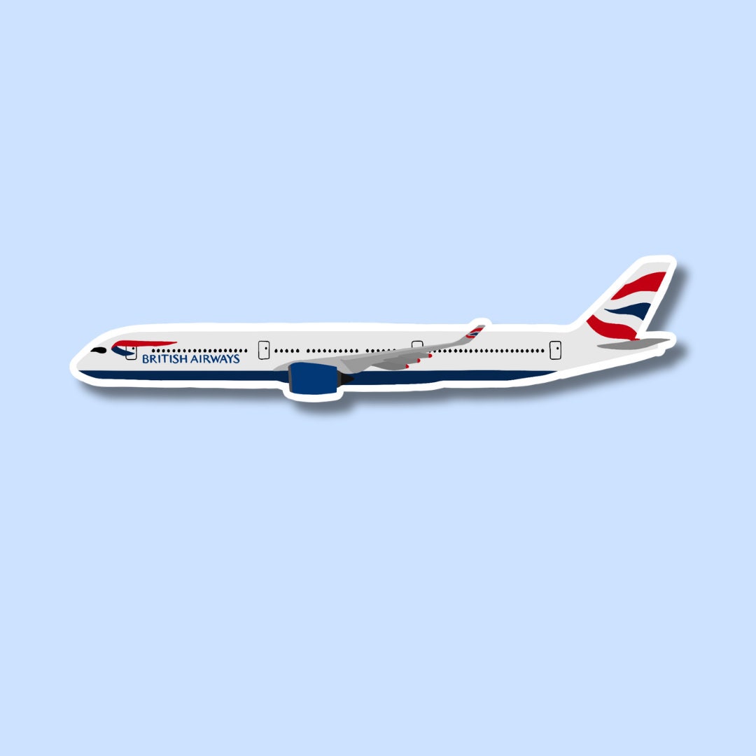 British Airways A350 Aircraft Sticker Decal for Laptop, Suitcase, Water ...