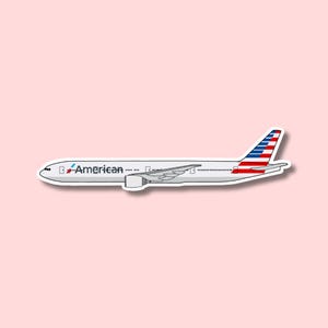 American Airways 777 Boeing Airplane Sticker | Glossy Aviation Decal