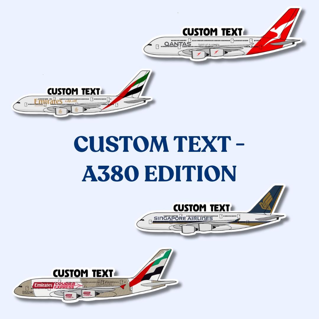 Custom A380 Airplane Sticker | Glossy Aviation Decal - Etsy