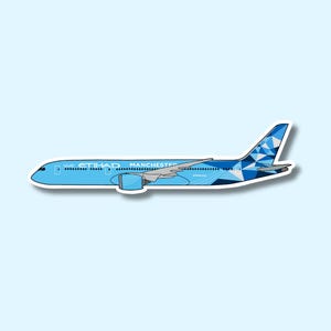 Etihad 787 Dreamliner (Manchester Livery) Boeing Airplane Sticker | Glossy Aviation Decal