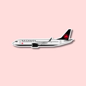 Air Canada 737-Max 8 Flugzeug Aufkleber | Aufkleber für Laptop, Koffer, Wasserflasche | Reise, Geschenk, Journal