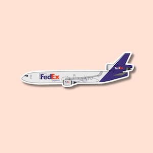 FedEx MD11 Flugzeug Aufkleber | glänzender Luftfahrt Aufkleber