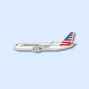 Pegatina/calcomanía del avión 737 de American Airlines para portátil, maleta, botella de agua, viaje, regalo o diario.