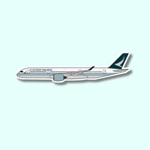 Calcomanía/calcomanía del avión Cathay Pacific A350 para portátil, maleta, botella de agua, viaje, regalo o diario.