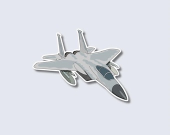F15 Eagle Airplane Sticker, Military Sticker | Glossy Aviation Decal