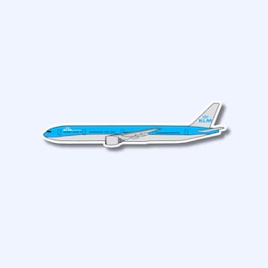 KLM Airlines 777 Boeing Airplane Sticker | Glossy Aviation Decal