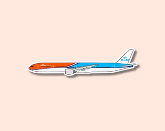 Pegatina para avión Boeing 777 de KLM Airlines (decoración naranja orgullo) / Calcomanía de aviación brillante