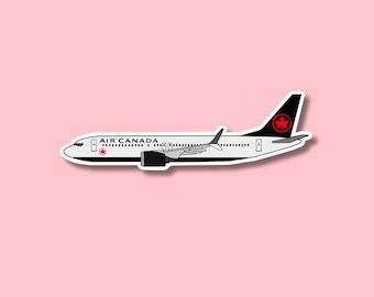 Air Canada 737-Max 8 vliegtuigsticker | Glanzende luchtvaartsticker