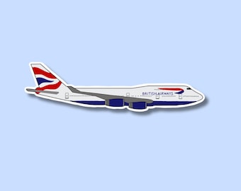 British Airways 747 Boeing Airplane Sticker | Glossy Aviation Decal - Etsy