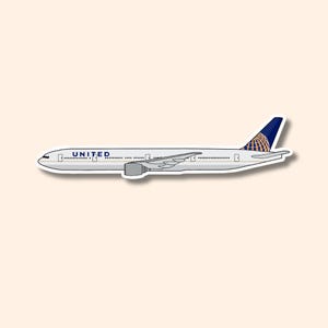 Pegatina/calcomanía del avión 777 de United Airlines para portátil, maleta, botella de agua, viaje, regalo y diario.