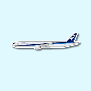 ANA 777 Flugzeug Aufkleber | Aufkleber für Laptop, Koffer, Wasserflasche | Reise, Geschenk, Journal