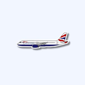 British Airways A320 Airbus Airplane Sticker | Decal for Laptop, Suitcase, Water Bottle | Travel, Gift, Journal
