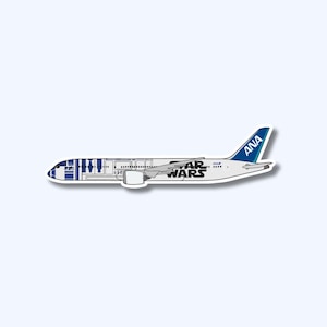 ANA Airlines 787 (Starwars livery) Boeing Airplane Sticker | Decal for Laptop, Suitcase, Water Bottle | Travel, Gift, Journal