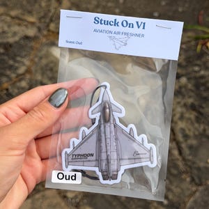 Eurofighter Typhoon Fighter Jet Air Freshener | Military Aircraft Car Freshener