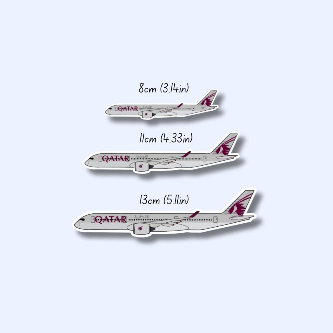 Qatar A350 Airbus Airplane Sticker | Glossy Aviation Decal - Etsy