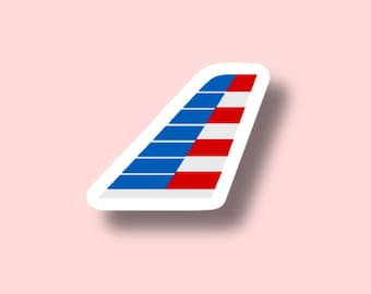 American Airlines Tail Airplane Sticker | Glossy Aviation Decal