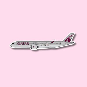 Pegatina/calcomanía del avión Qatar A350 para portátil, maleta, botella de agua, viaje, regalo o diario.