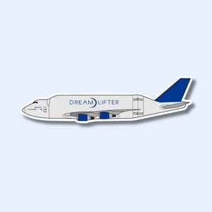 Pegatina/calcomanía del avión 747 Dreamlifter para portátil, maleta, botella de agua, viaje, regalo y diario.