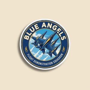 Blue Angels Sticker - Glossy Aviation Decal - Military Sticker