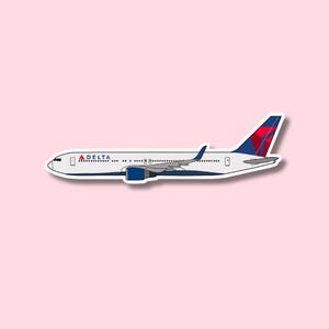 Pegatina/calcomanía del avión Delta 767 para portátil, maleta, botella de agua, viaje, regalo o diario.