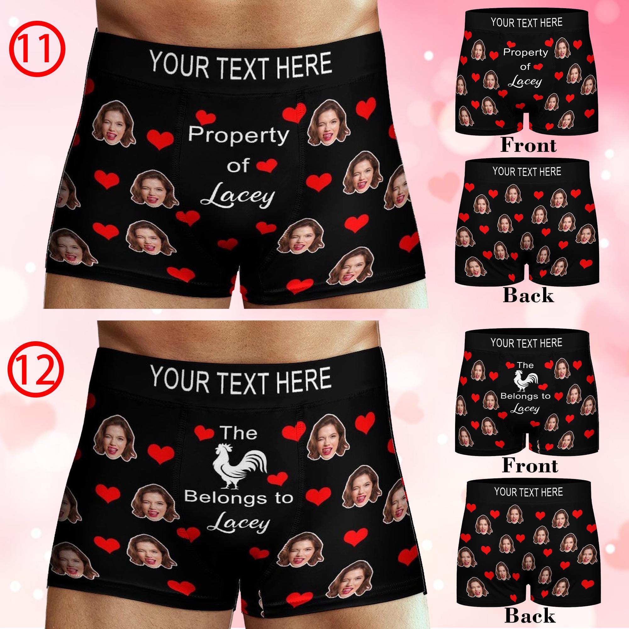 Custom Face Boxer,valentine Underwear,custom Men Boxer,custom Boxer ...