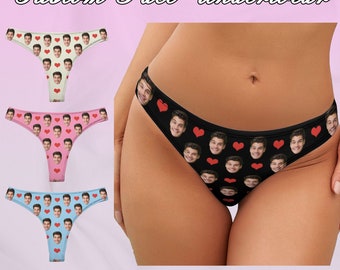 Personalized Valentine Thong, Custom Face Thong For Women, Custom Underwear With face, Custom Lingerie Women,Valentines Wedding Gift for Her
