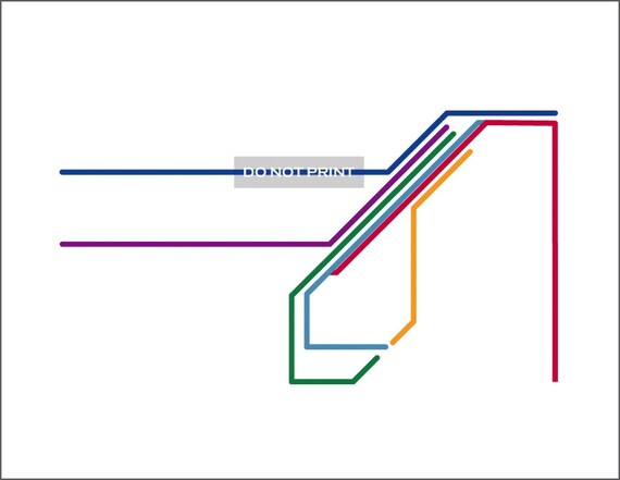 San Francisco Metro Map Line Art 8 5 X 11 Print Etsy
