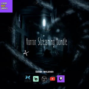 Ghostly Stream Overlay Pack | Horror-Themed MP4 Loops for Starting Soon, BRB, Ending, Offline | Scary FX + Heartbeat | Full HD 1080p