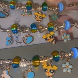 3pck Powerpuff Charm Bracelets