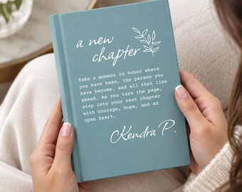 New Chapter Notebook Personalized: Birthday Gift, Career Milestone, New Job Journal, Promotion Gift Notebook with Custom Message and Picture