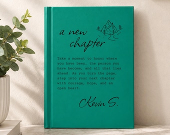 New Chapter Notebook Personalized: Birthday Gift, Career Milestone, New Job Journal, Promotion Gift Notebook with Custom Message and Picture