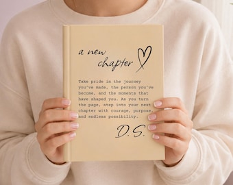 New Chapter Personalized Notebook for Women: Custom Name Journal, Travel Custom Notepad with Message and Picture Monogrammed Diary with Logo