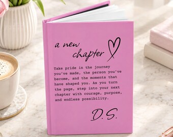New Chapter Personalized Notebook for Women: Custom Name Journal, Travel Custom Notepad with Message and Picture Monogrammed Diary with Logo