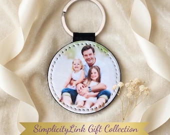 Personalized Photo Keychain | Custom Picture Keyring Gift for Family & Friends