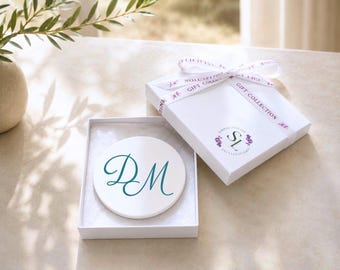Custom Matching Mug and Coaster Gift Set: Personalized New Dad Gift Ideas, Fathers Day Present for Dads Who Have Everything, Monogram Mug