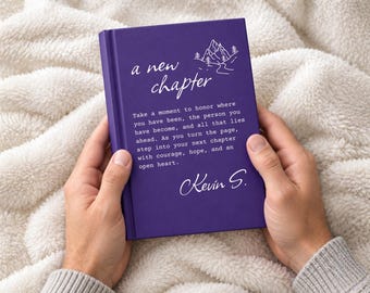 New Chapter Notebook Personalized: Birthday Gift, Career Milestone, New Job Journal, Promotion Gift Notebook with Custom Message and Picture