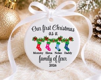 Personalized Family Christmas Ornament: Custom Names, Keepsake Gift