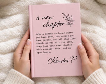 New Chapter Notebook Personalized: Birthday Gift, Career Milestone, New Job Journal, Promotion Gift Notebook with Custom Message and Picture