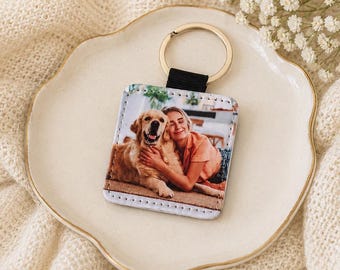 Custom Photo Keychain – Personalized Picture Keyring, Unique Gift for Christmas, Pet & Family Keepsake