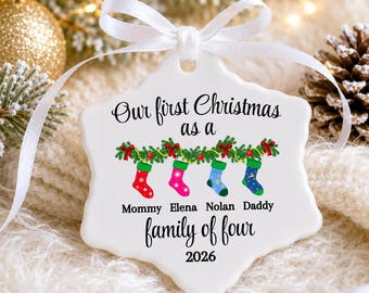 Personalized Family Christmas Ornament: Custom Names, Keepsake Gift