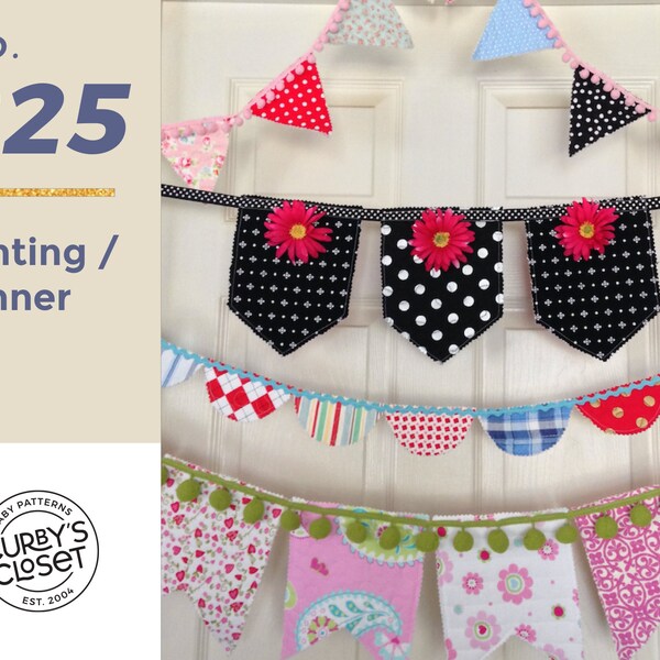 PDF Pattern Bunting/Banner Pattern Adorable for Birthdays, Parties, Celebrations