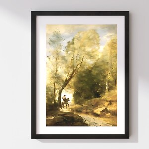 Vintage 1960 Corot “The Letter” Portrait Art Print Vintage 1960 Corot “The Letter” Portrait Art Print
