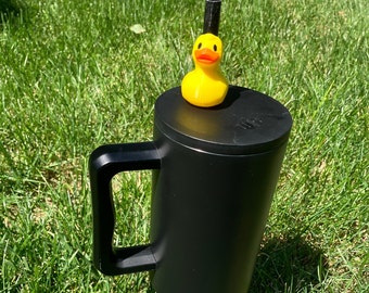 3D printed Rubber Duck Straw Topper Stanely cup