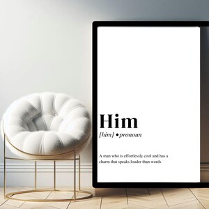 Trendy Her Wall Art Print Her Affirmation Wall Art, Love Definition, Her Definition, Funny Definition, Digital Download, Definition Wall Art