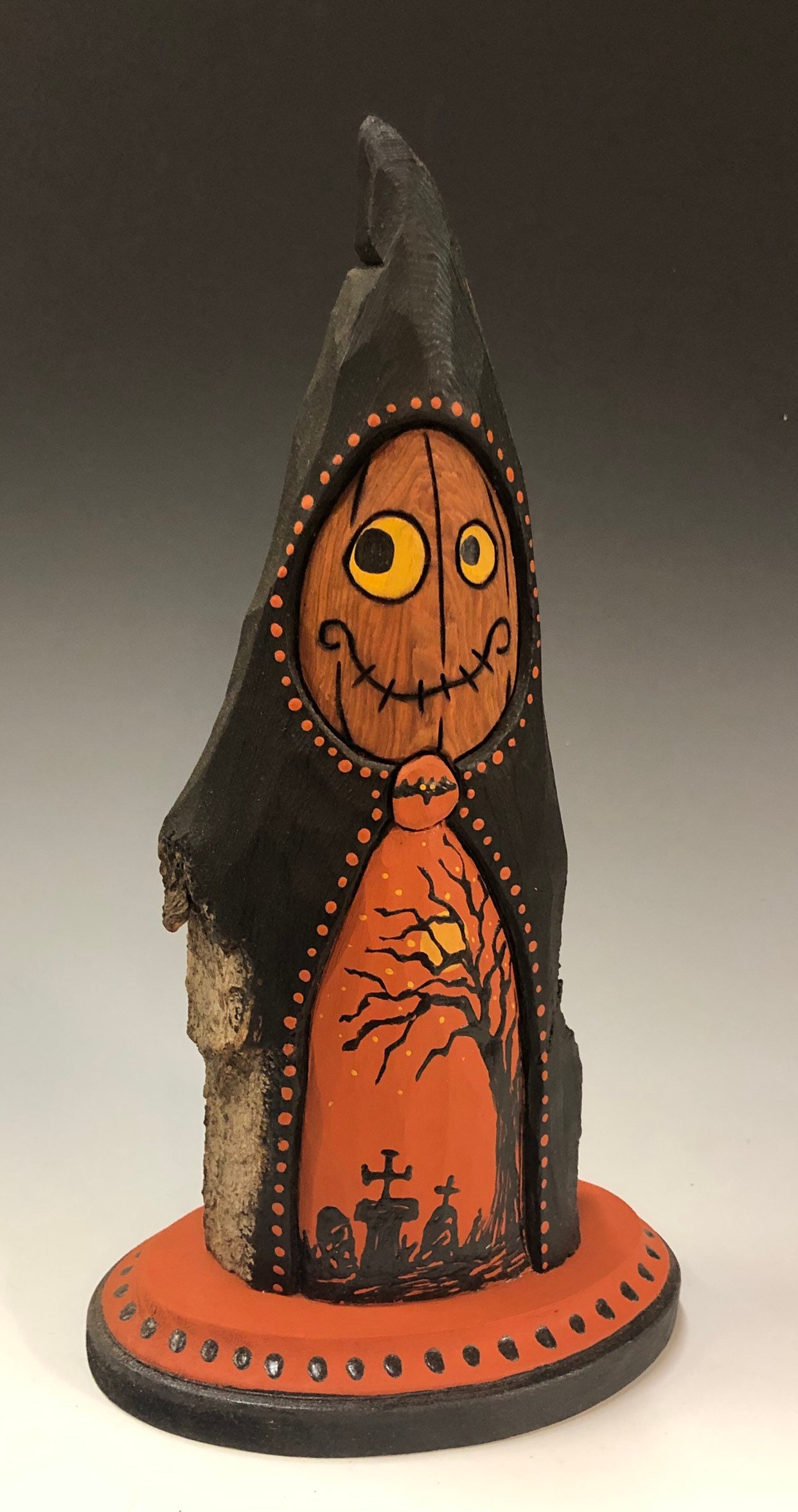 HAND CARVED original Halloween Jack-O-Lantern man from 100 ...