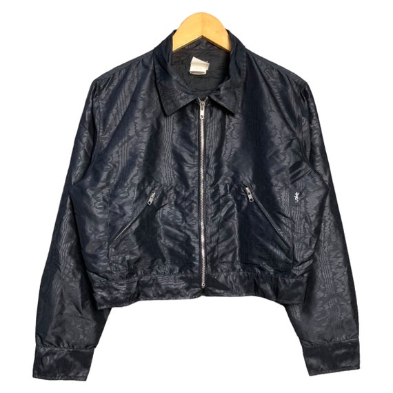 Vintage Agnes B. Paris Fullprinted Black to Black Cropped Jacket 